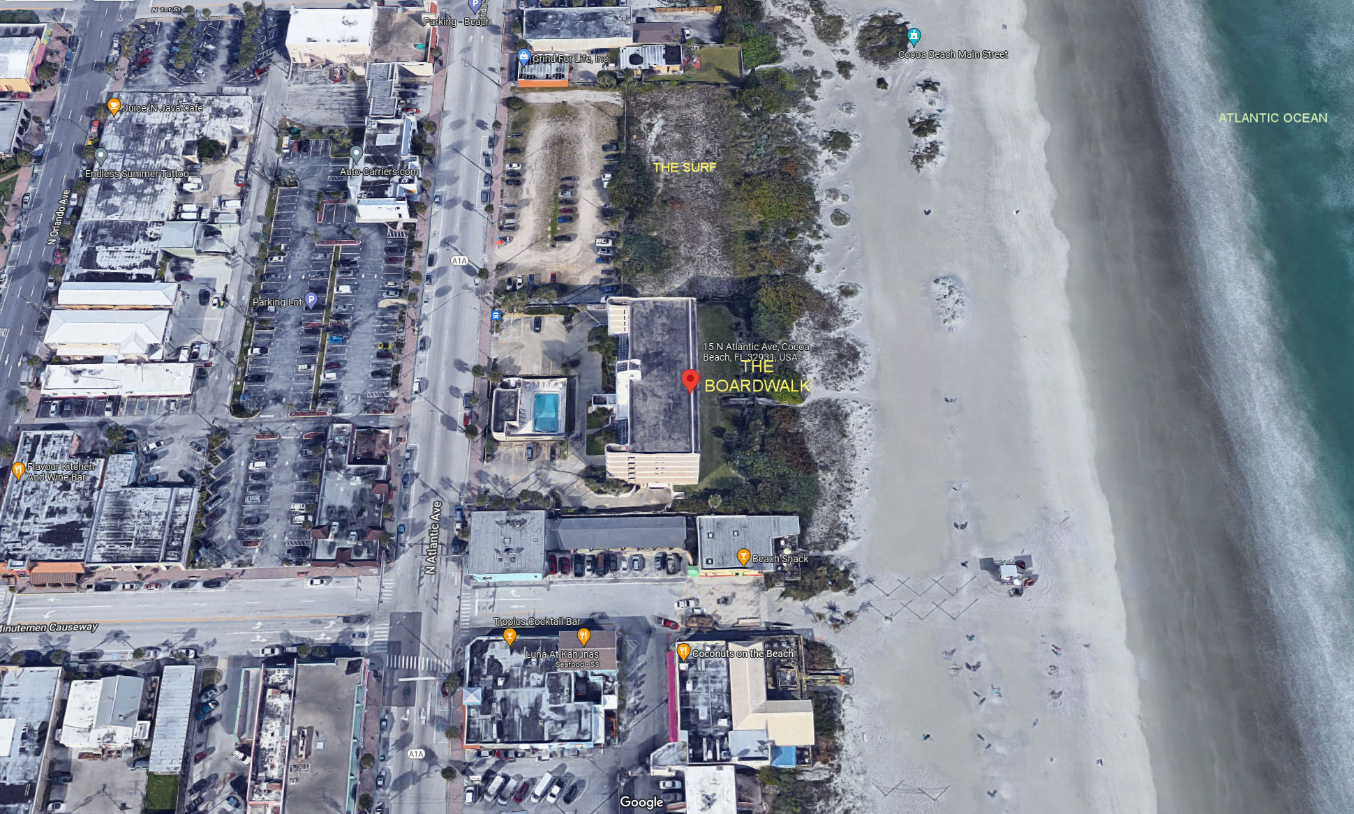 Aerial photo of Boardwalk