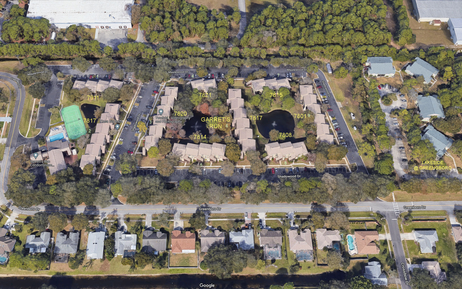 Aerial photo of Garrett's Run