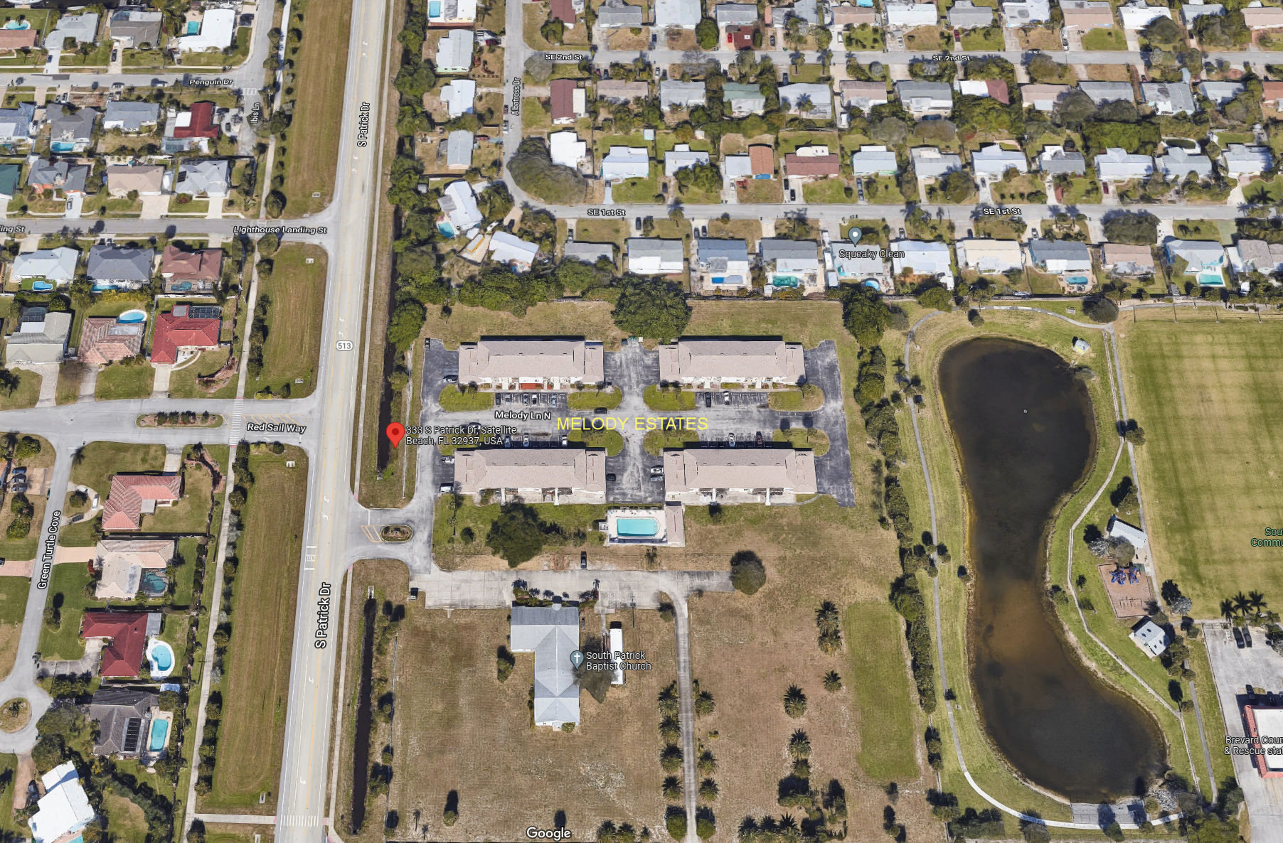 Aerial photo of Melody Estates