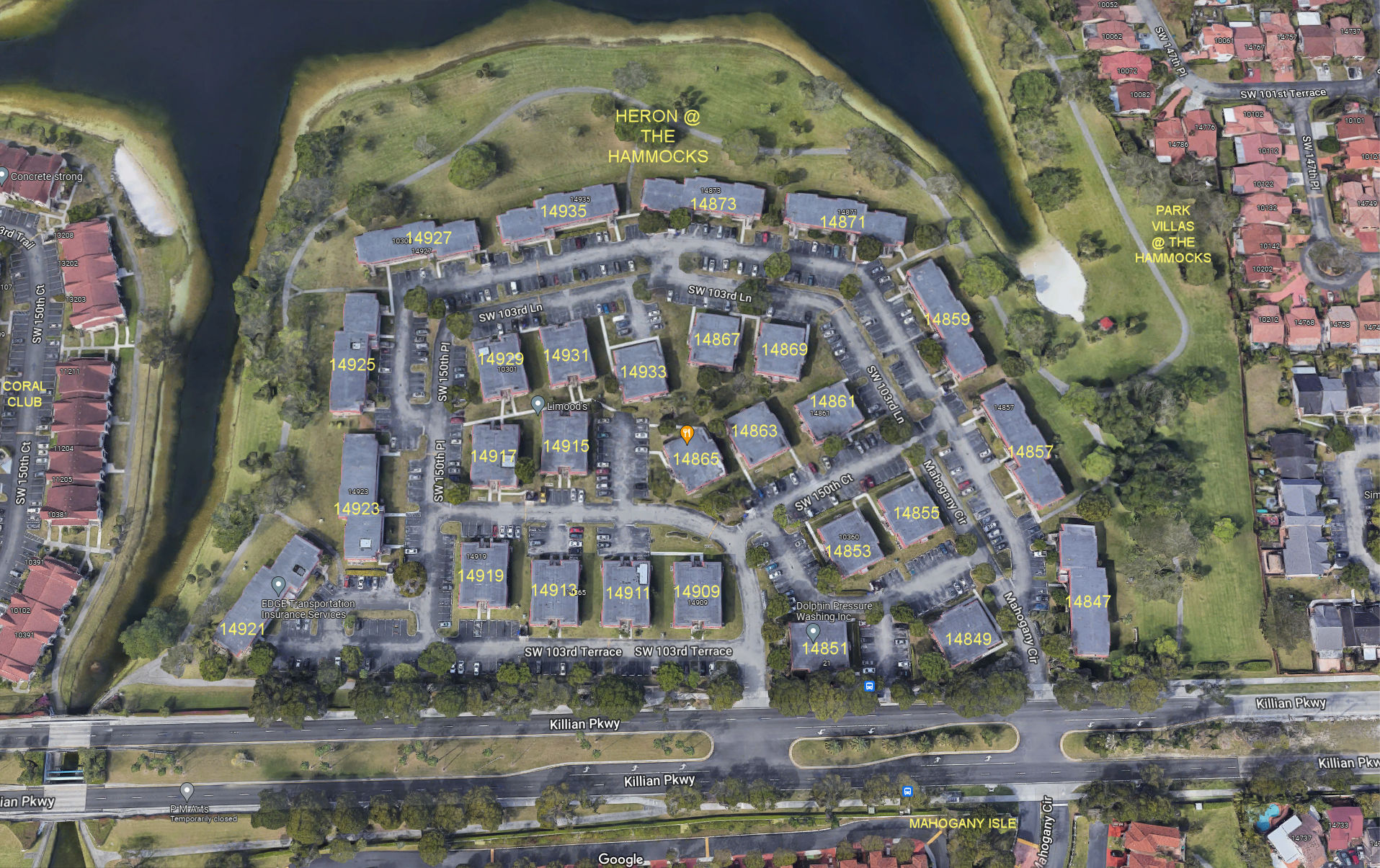 Aerial photo of Heron at the Hammocks