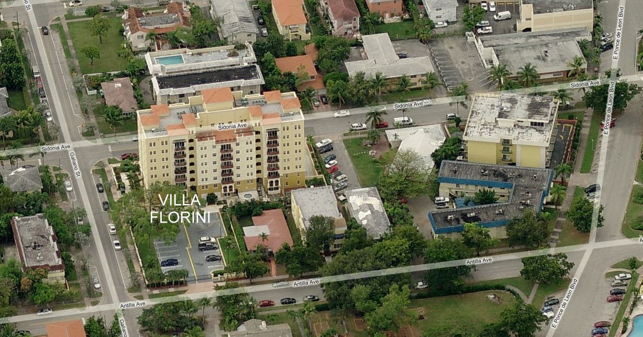 Aerial photo of Villa Florini