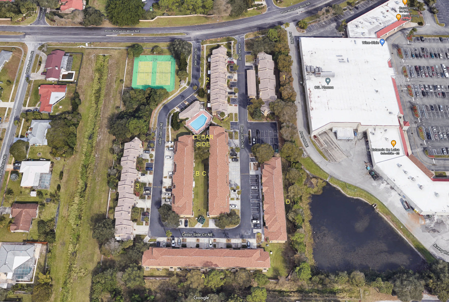 Aerial photo of Cedar Side