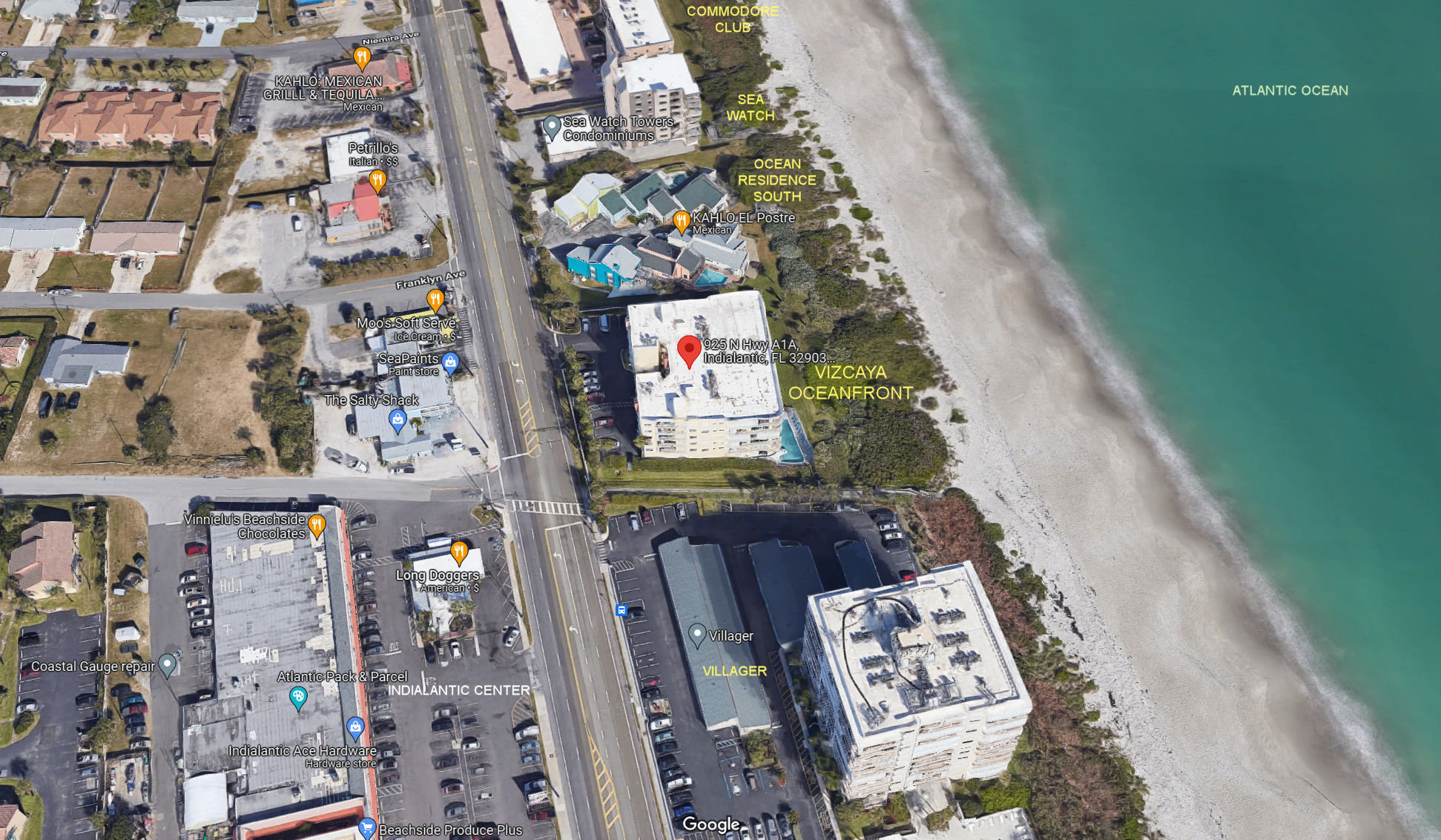 Aerial photo of Vizcaya Oceanfront