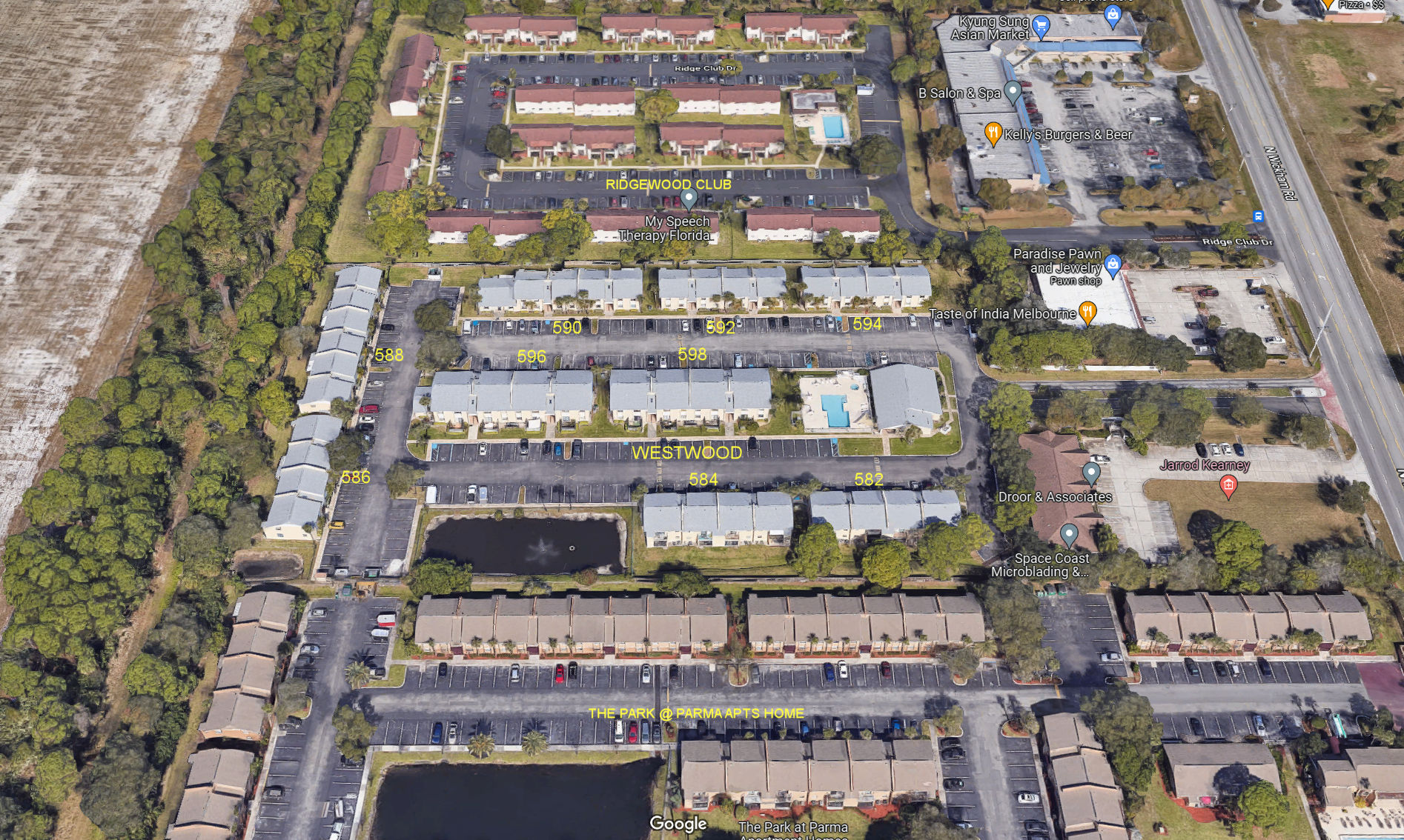 Aerial photo of Westwood