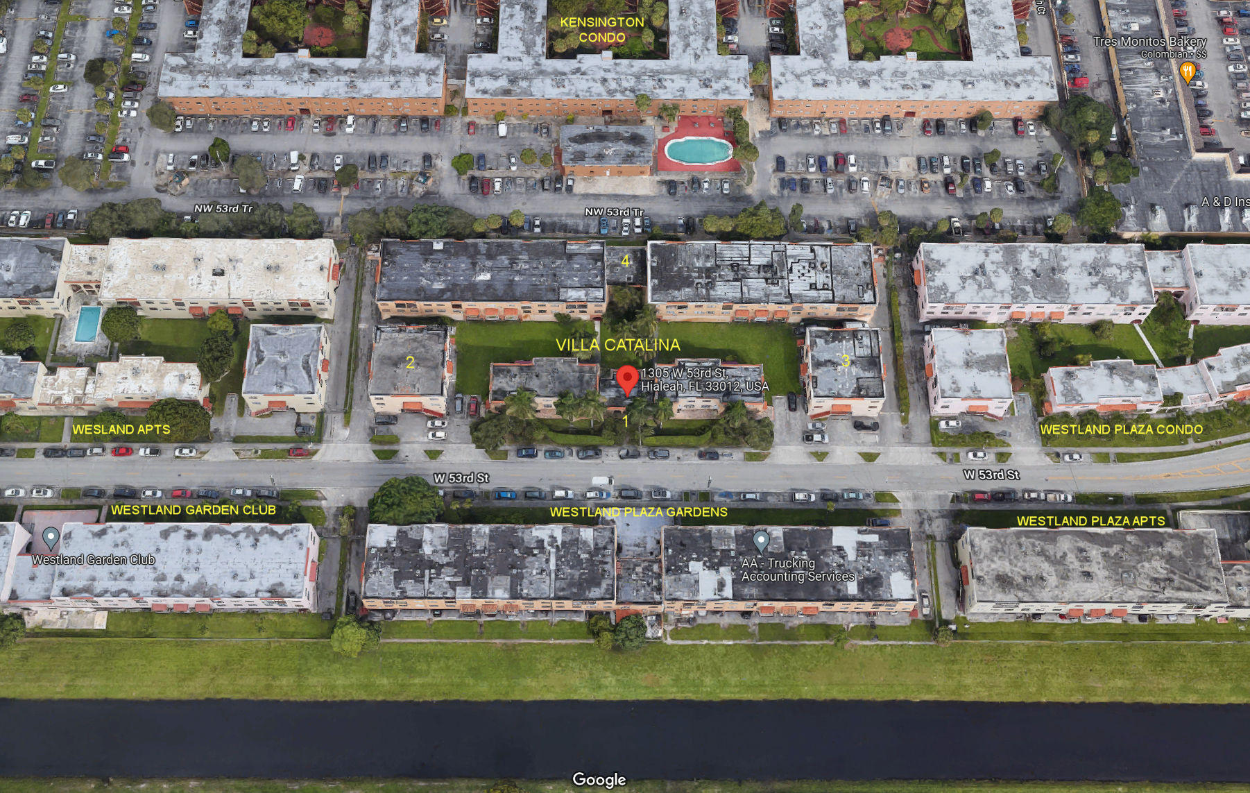 Aerial photo of Villa Catalina