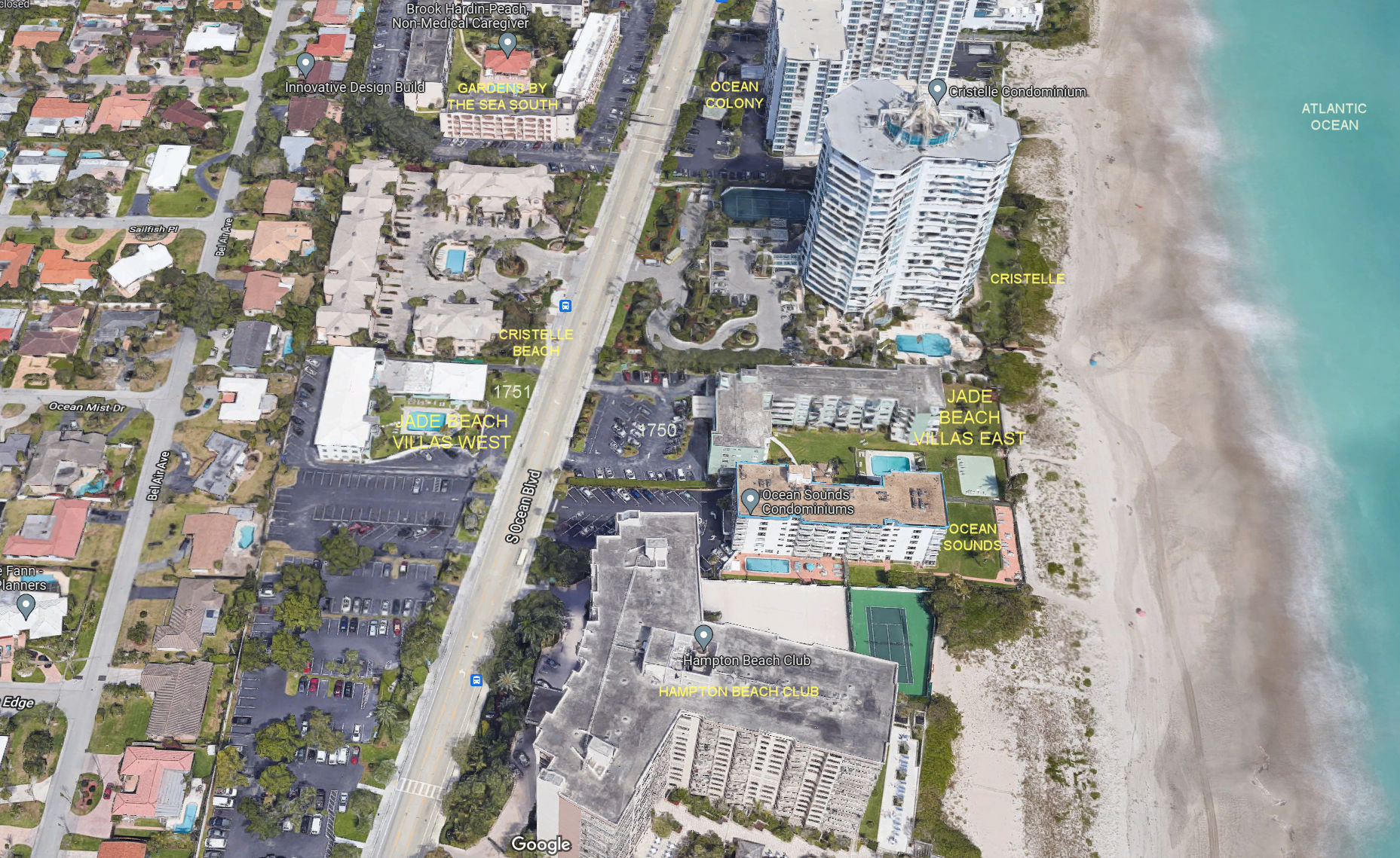 Aerial photo of Jade Beach Villas (East & West)