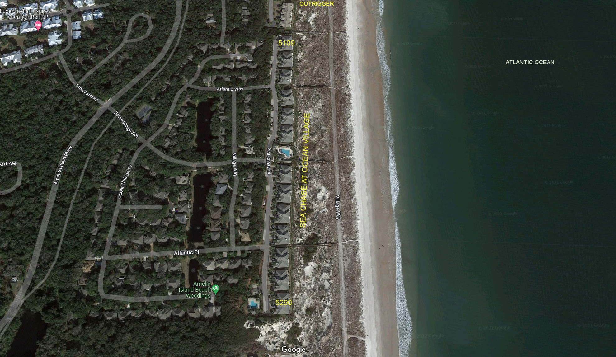 Aerial photo of Sea Chase at Ocean Village