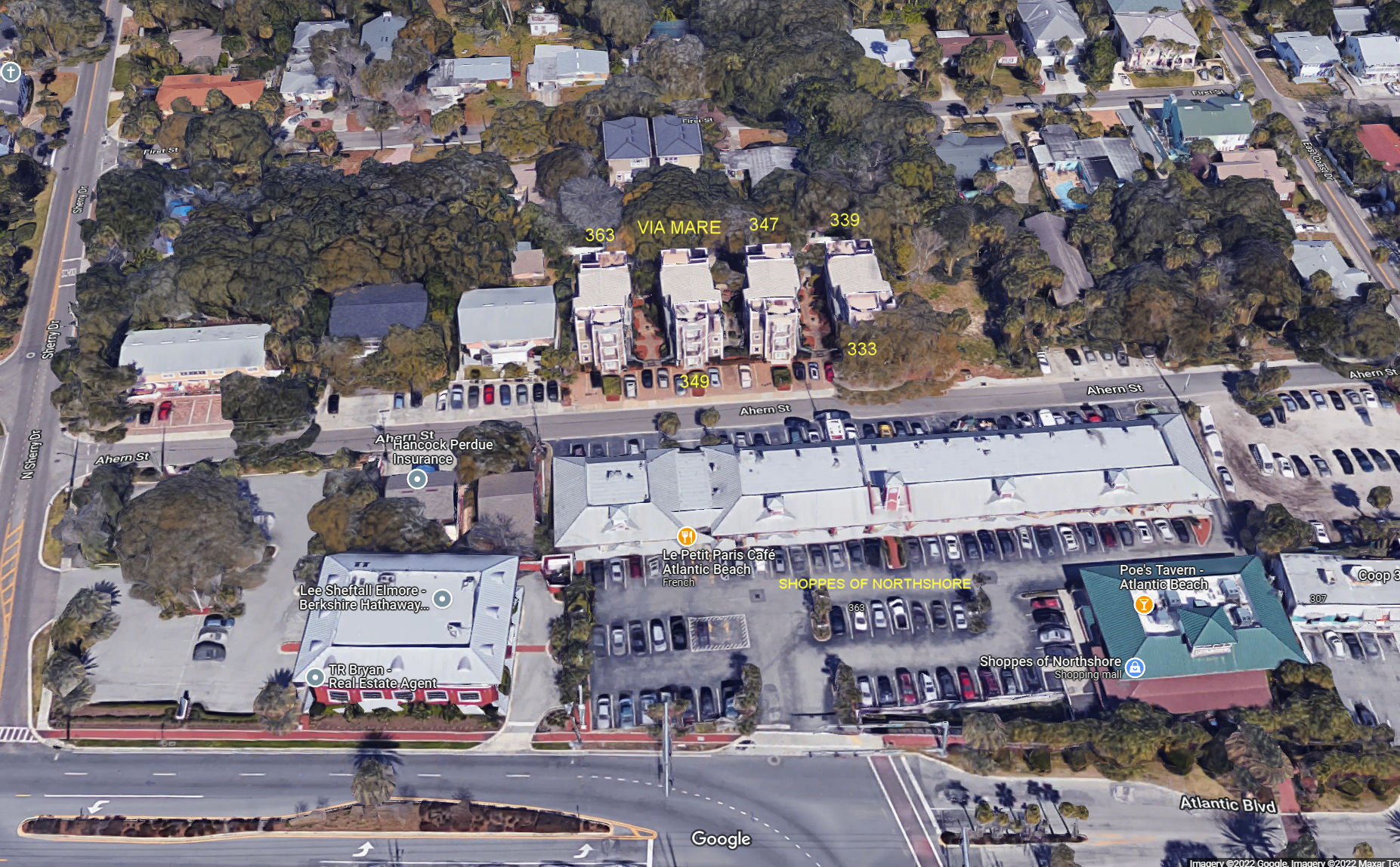 Aerial photo of Via Mare