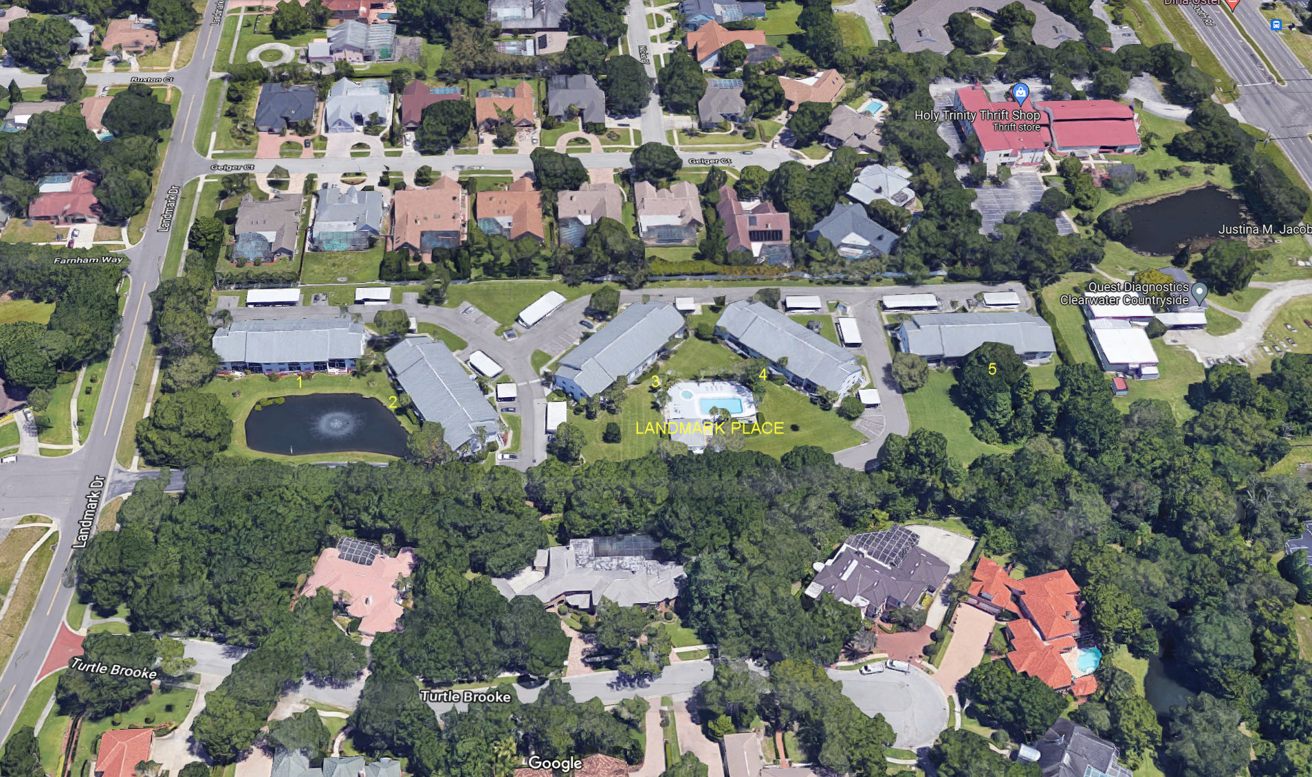 Aerial photo of Landmark Place