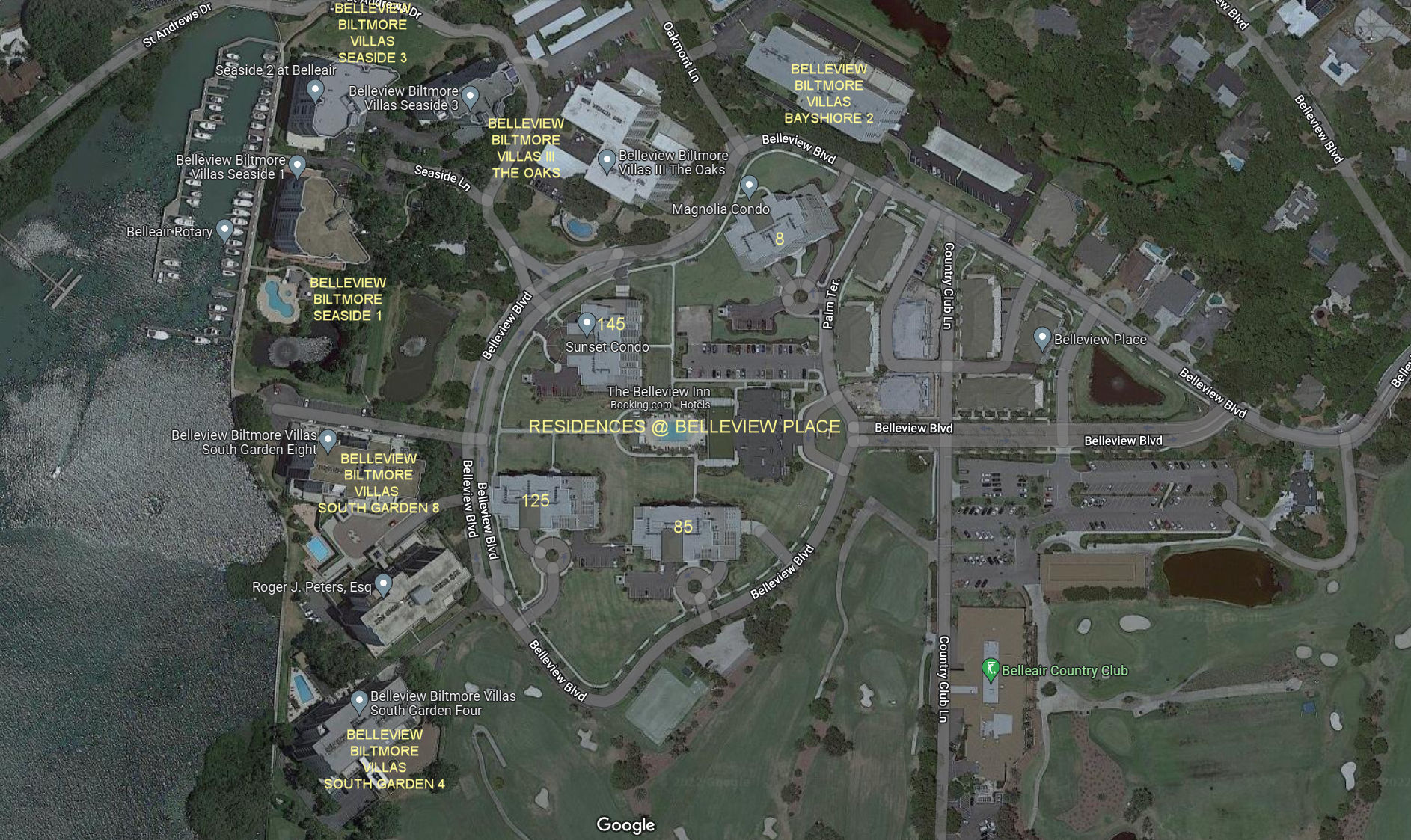 Aerial photo of Residences at Belleview Place (x4)