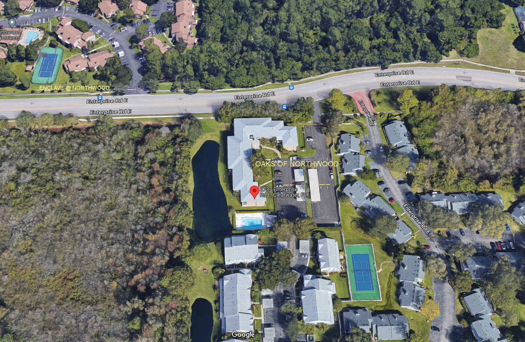 Aerial photo of Oaks of Northwood