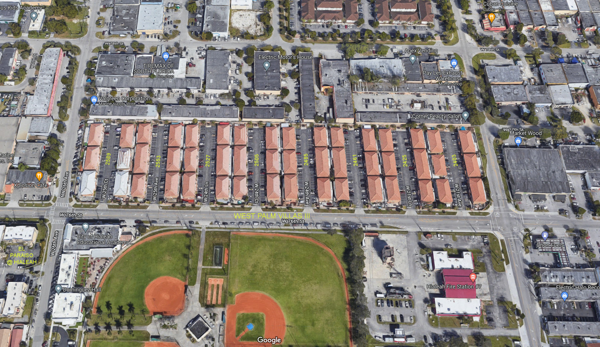 Aerial photo of West Palm Villas III (2403-2589)