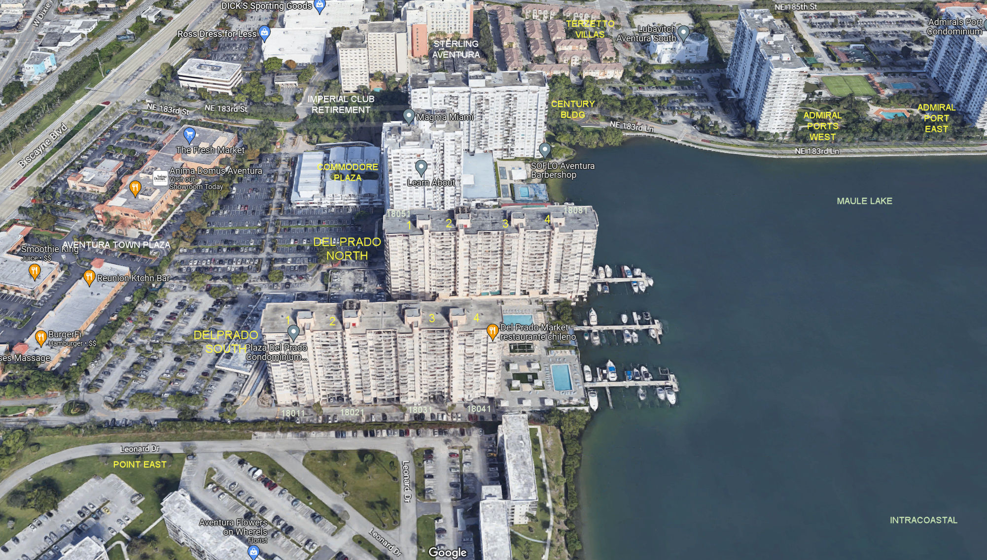 Aerial photo of del Prado North