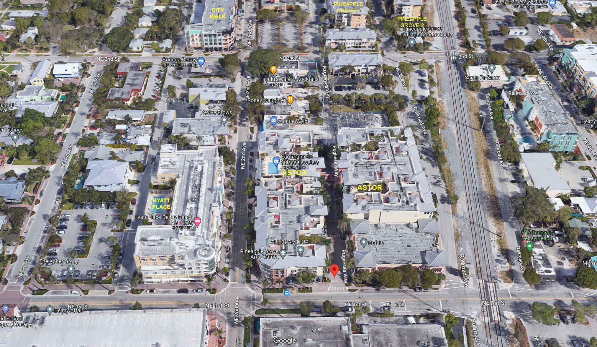 Aerial photo of Astor