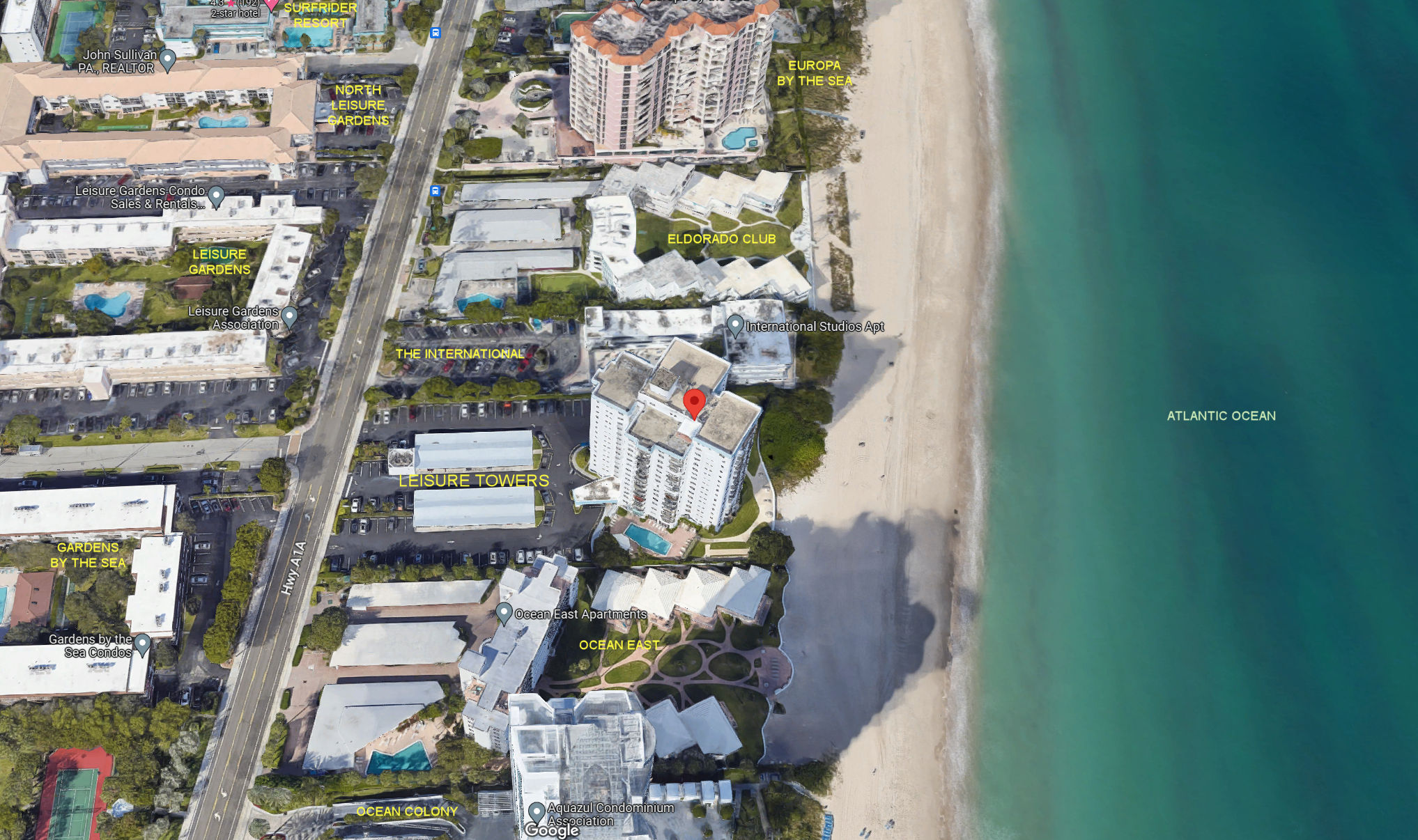 Aerial photo of Leisure Towers