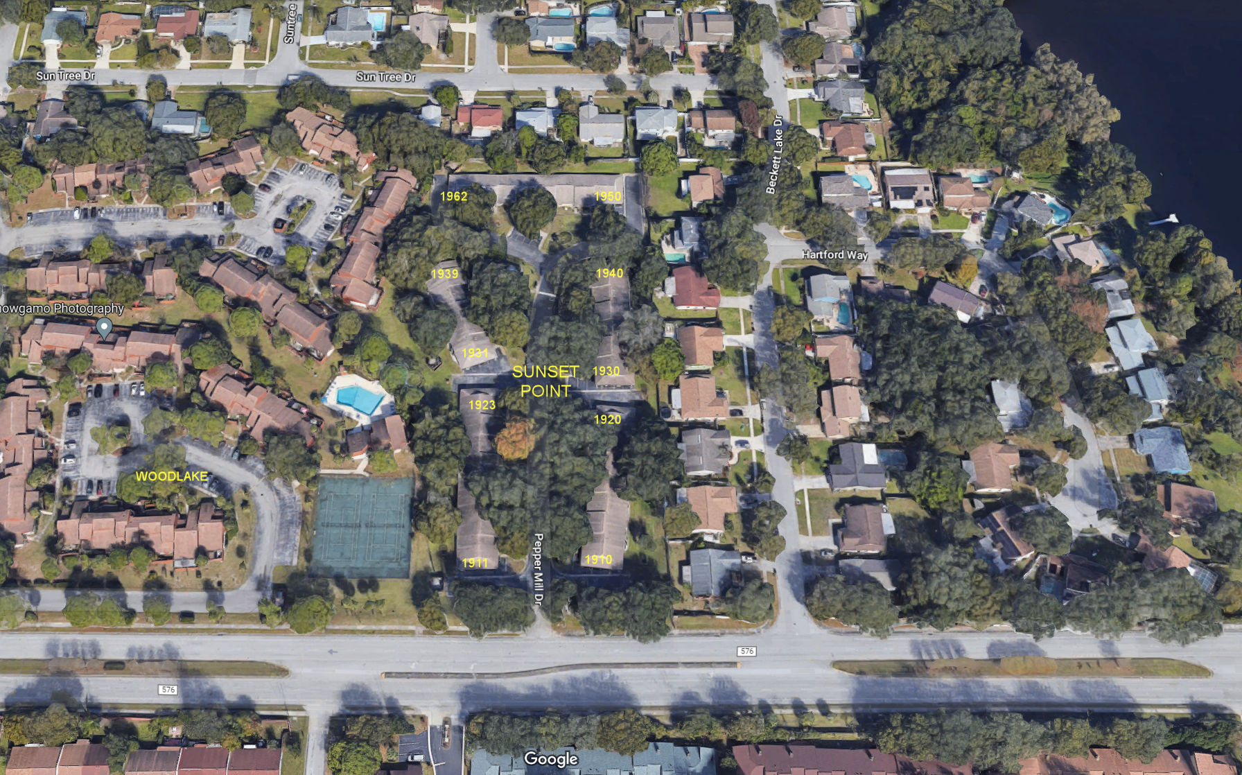 Aerial photo of Sunset Point