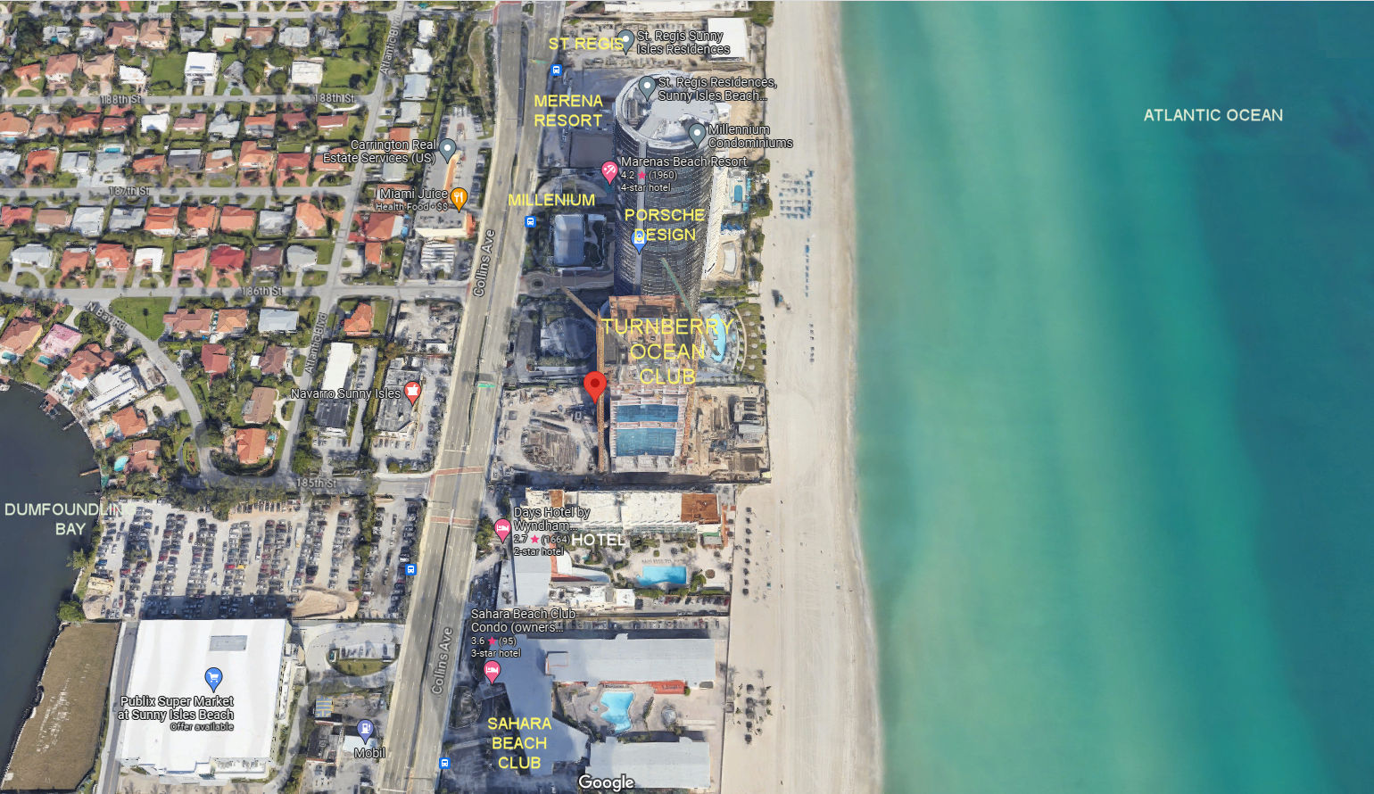 Aerial photo of Turnberry Ocean Club