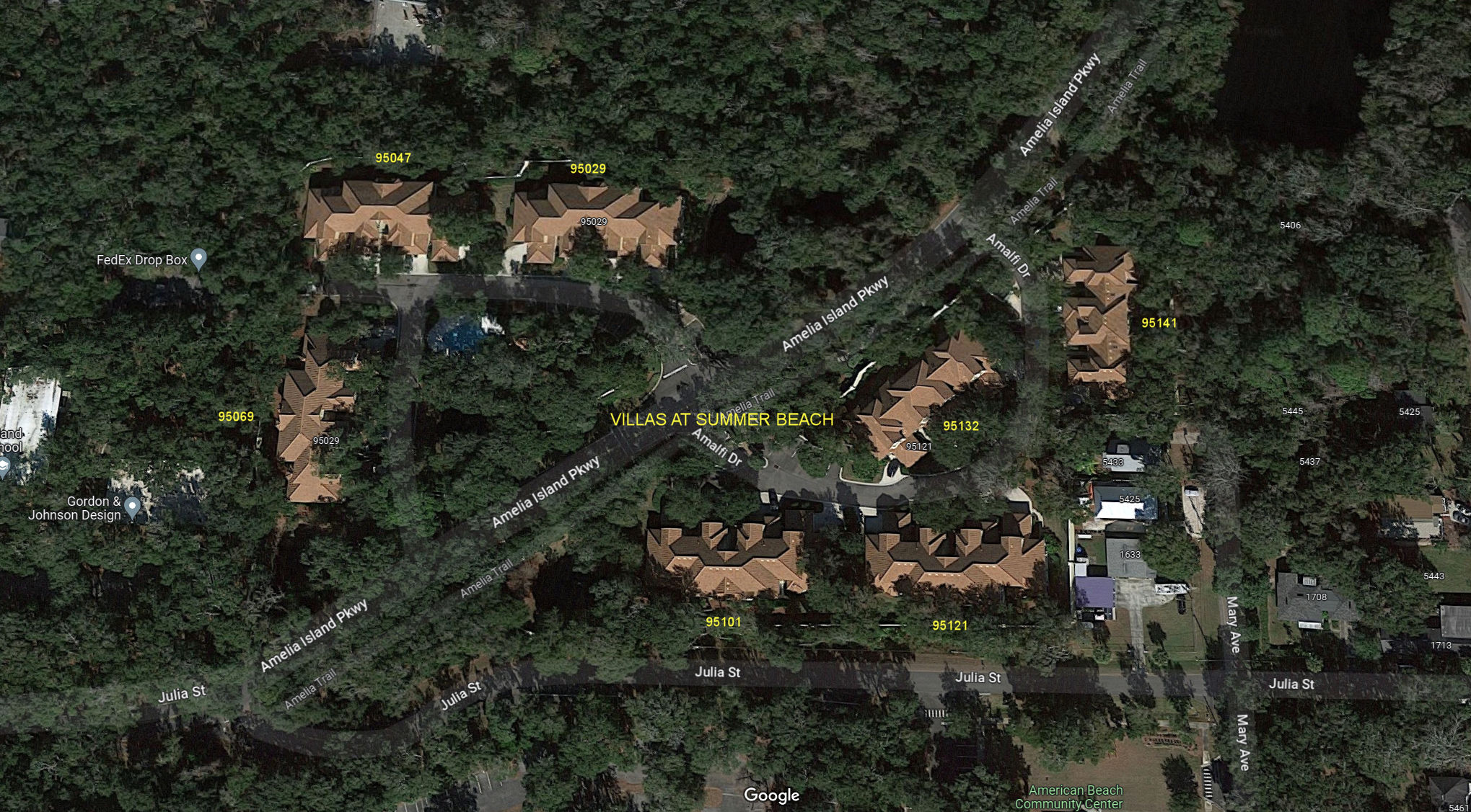 Aerial photo of Villas at Summer Beach