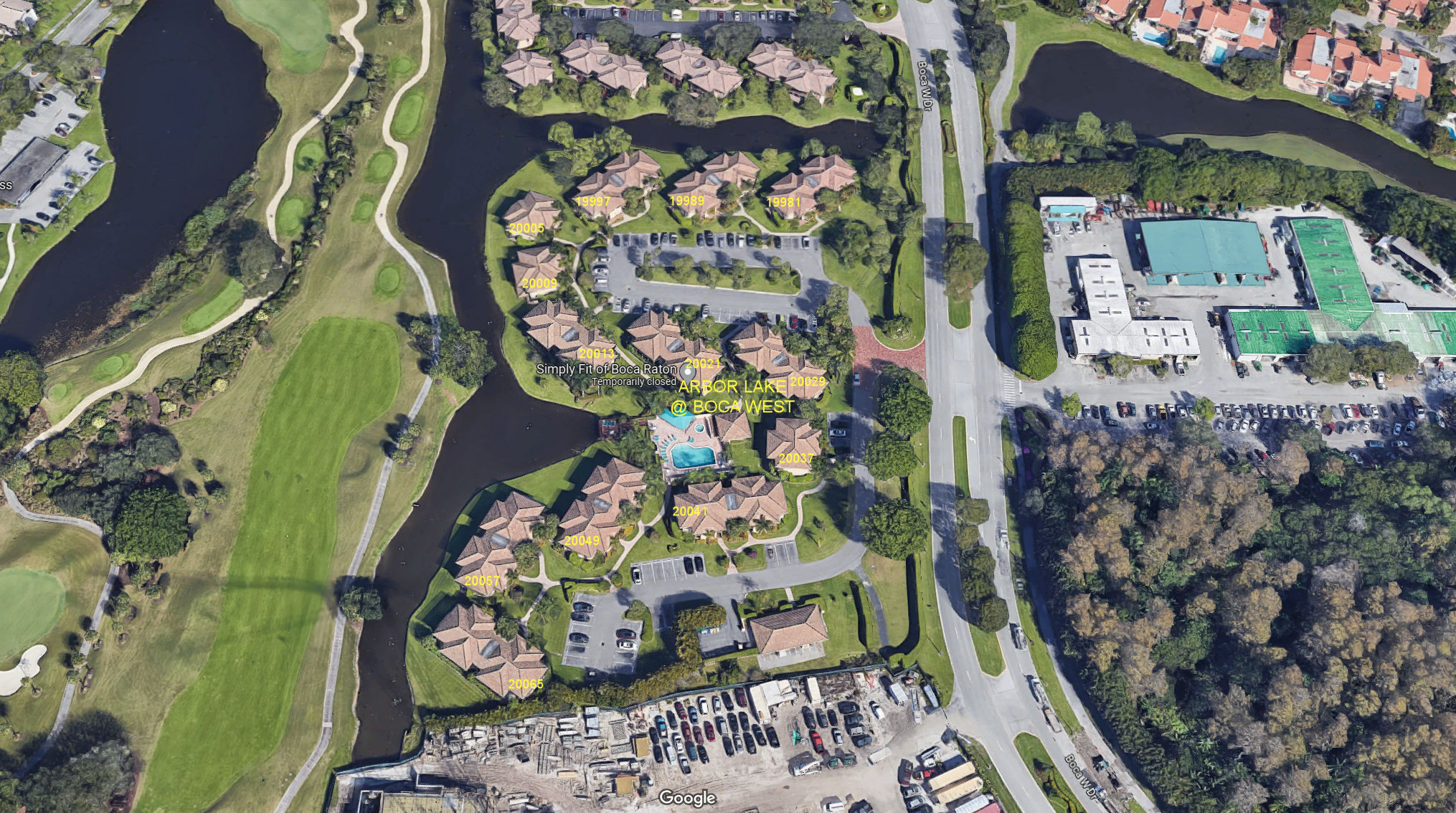Aerial photo of Arbor Lake at Boca West