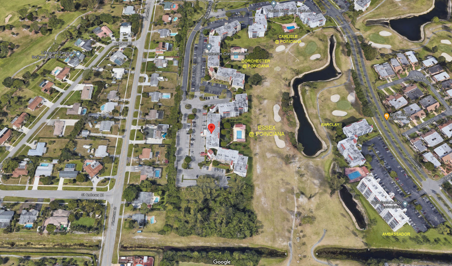 Aerial photo of Essex at Poinciana