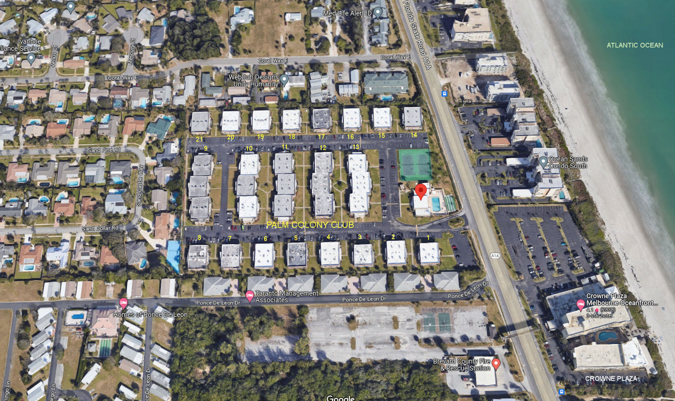 Aerial photo of Palm Colony Club