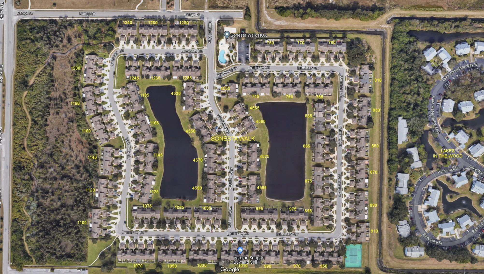 Aerial photo of Sonesta Walk