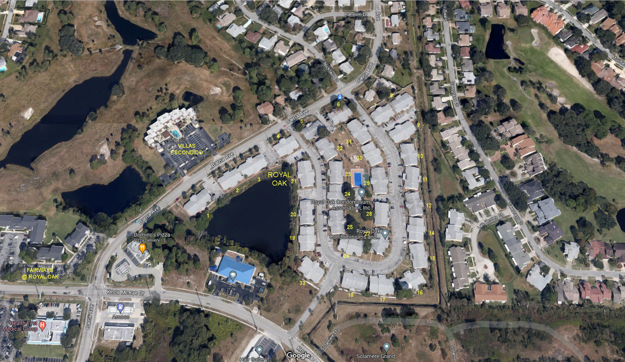 Aerial photo of Royal Oak