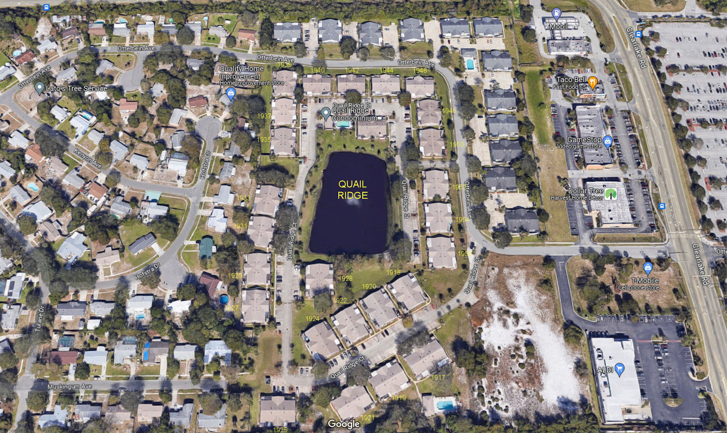 Aerial photo of Quail Ridge