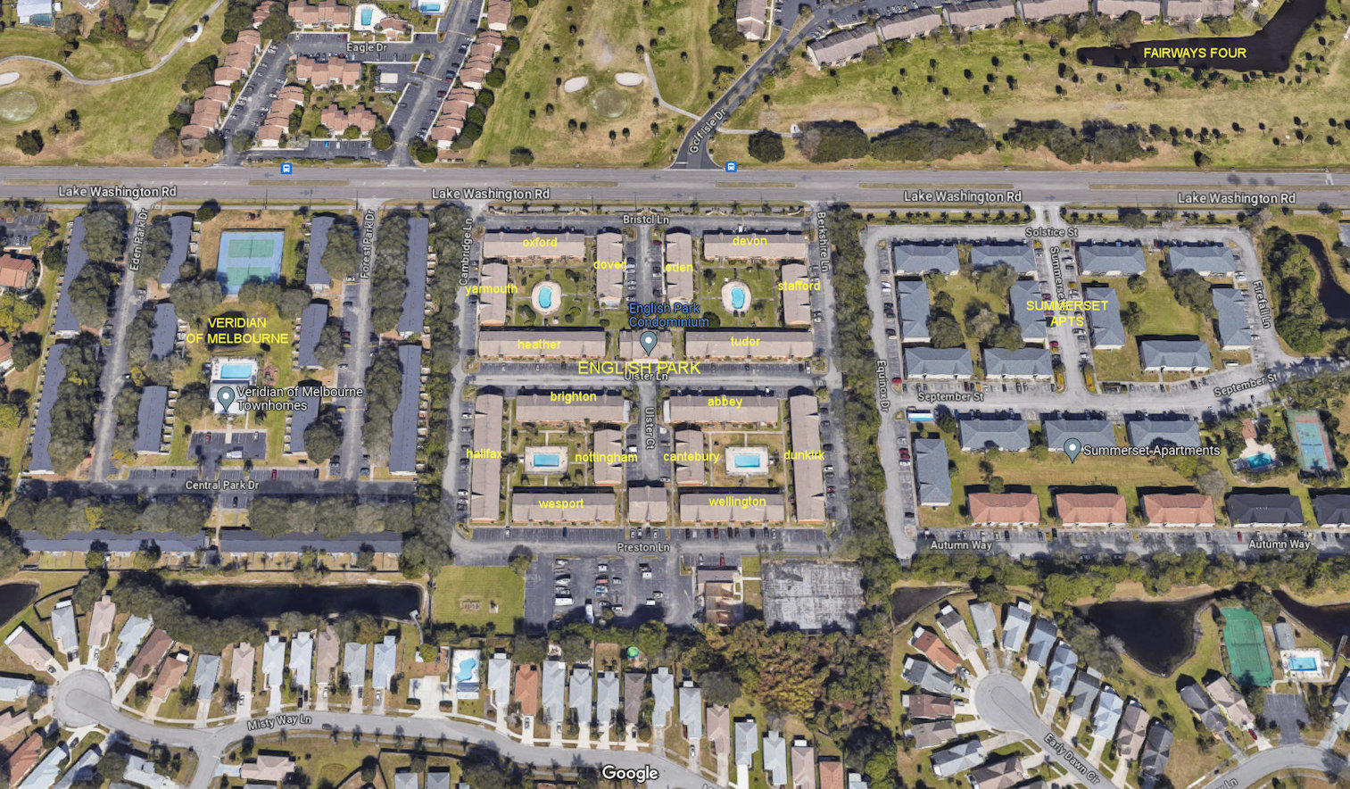 Aerial photo of English Park