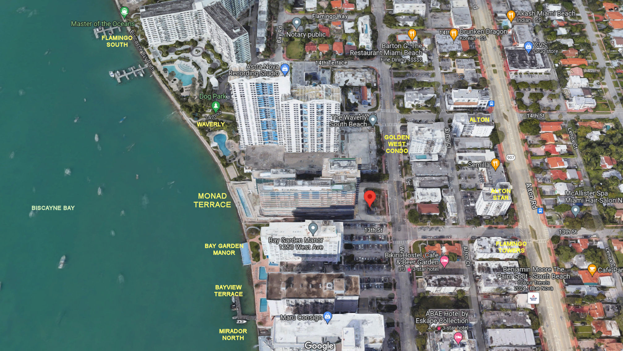 Aerial photo of Monad Terrace