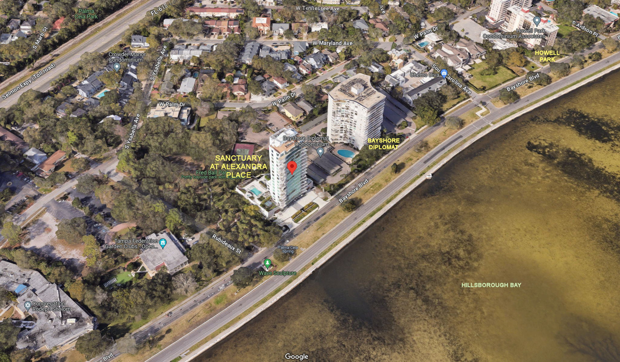 Aerial photo of Sanctuary at Alexandra Place