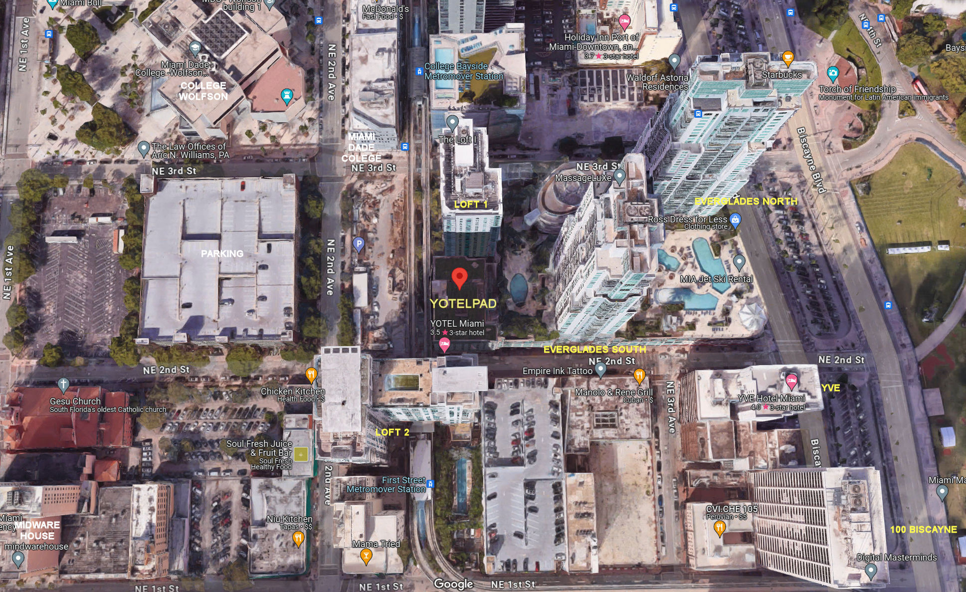 Aerial photo of Yotelpad