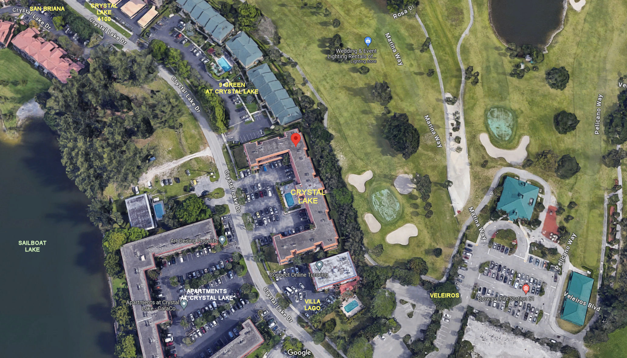 Aerial photo of Crystal Lake