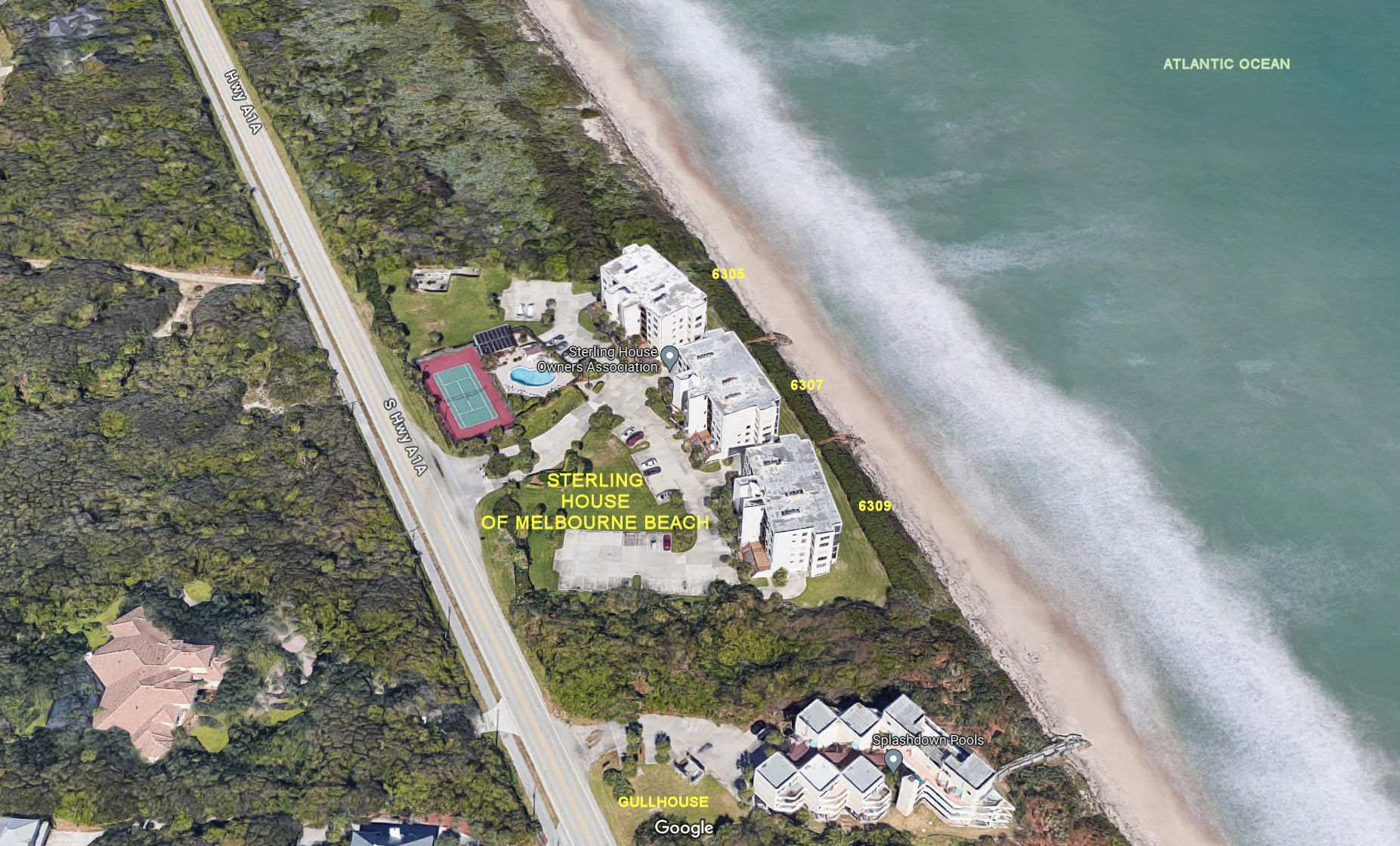 Aerial photo of Sterling House of Melbourne Beach