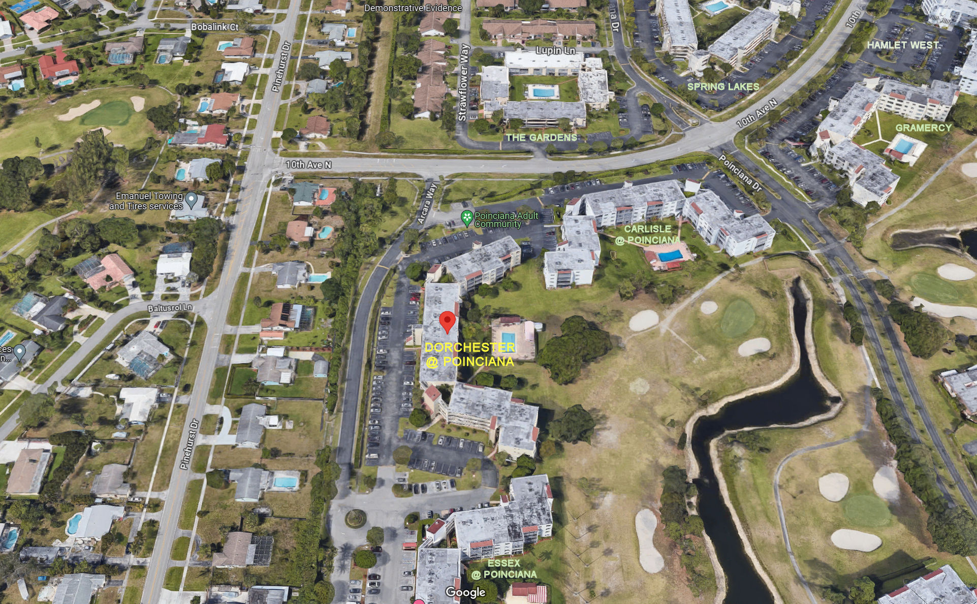 Aerial photo of Dorchester at Poinciana