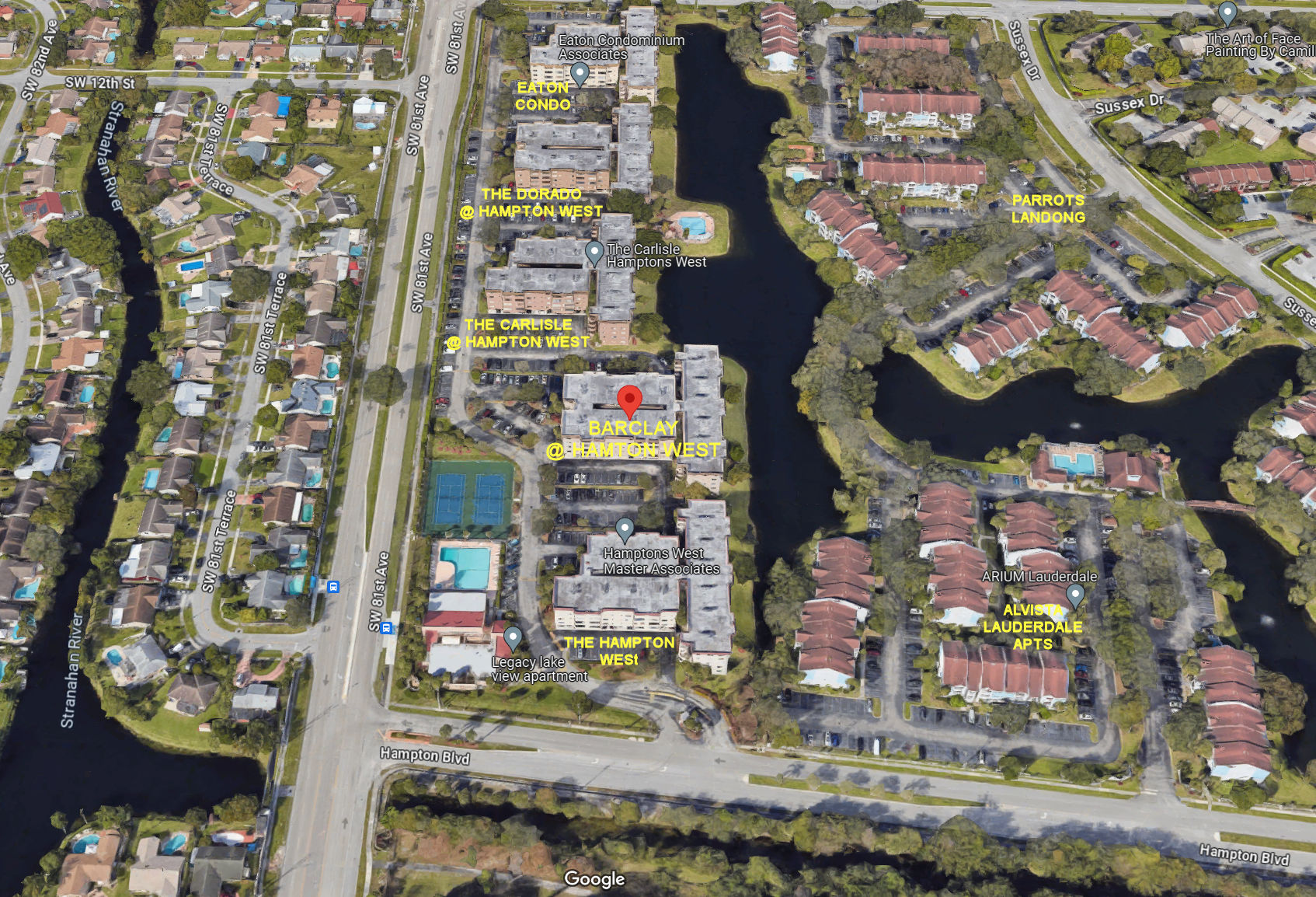 Aerial photo of Barclay at Hampton West