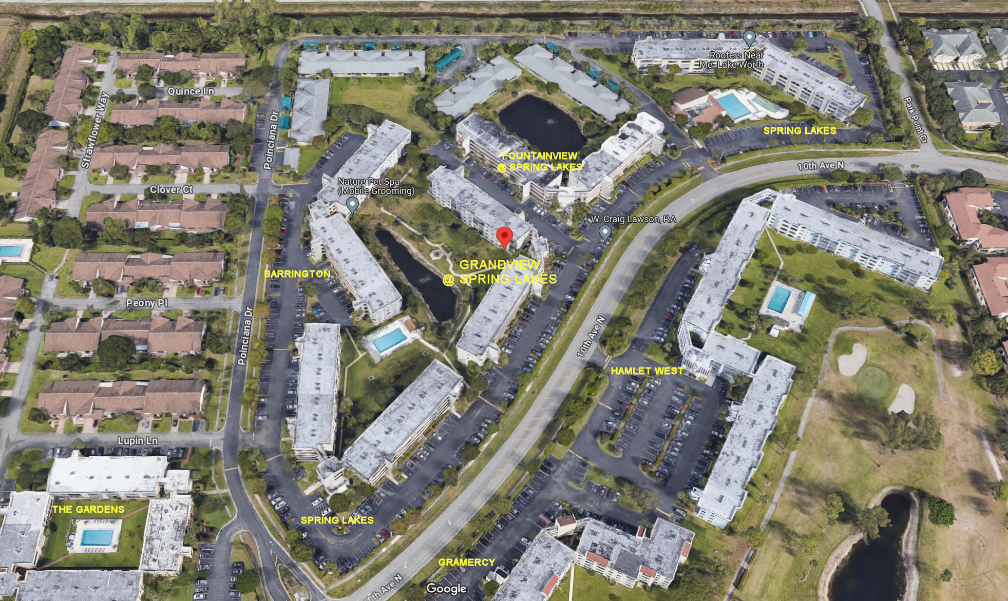 Aerial photo of Grandview at Spring Lakes