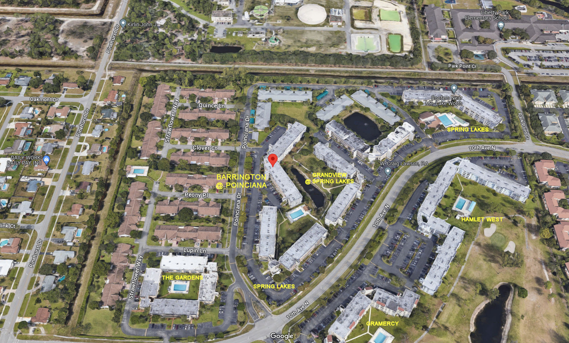 Aerial photo of Barrington at Poinciana