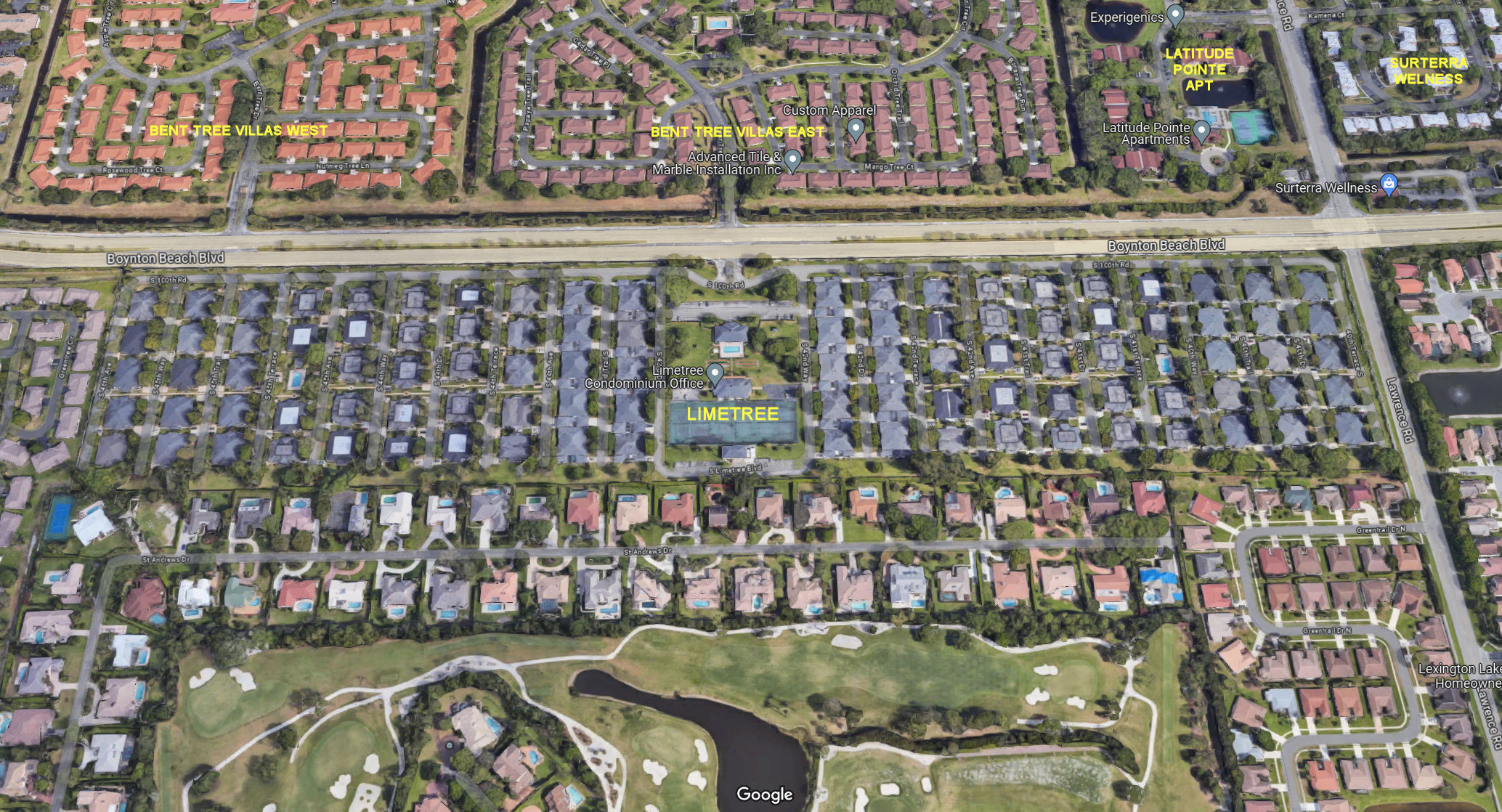 Aerial photo of Limetree