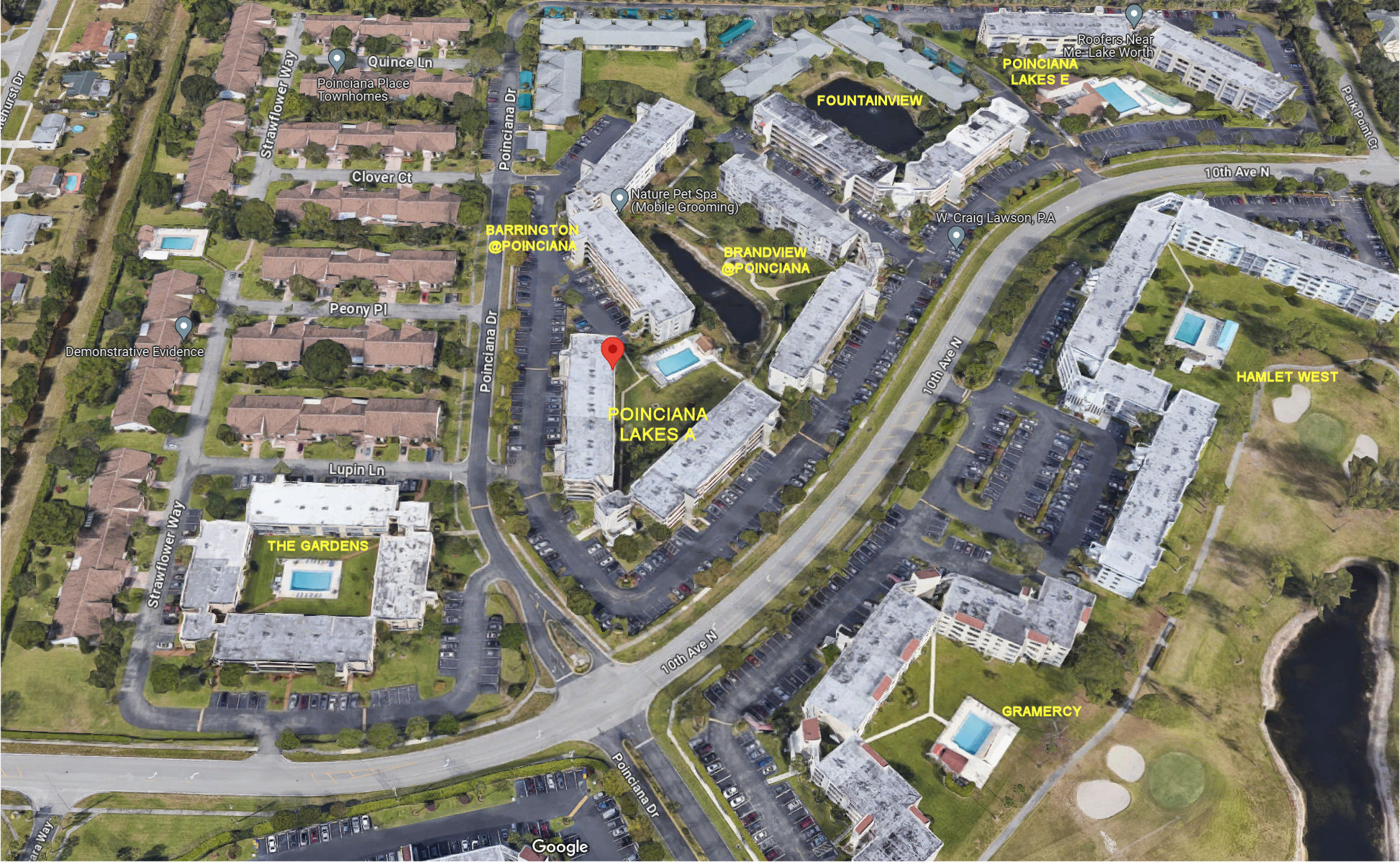 Aerial photo of Poinciana Lakes A