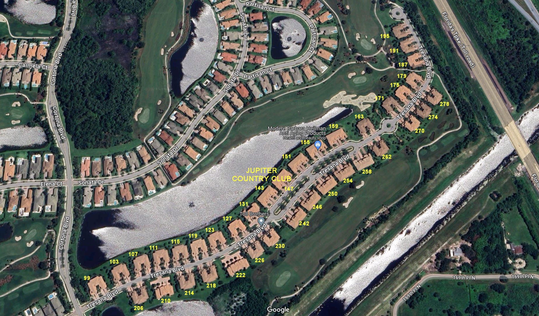Aerial photo of Jupiter Country Club