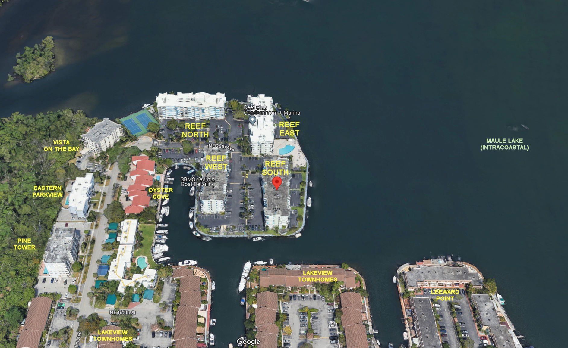 Aerial photo of Reef South