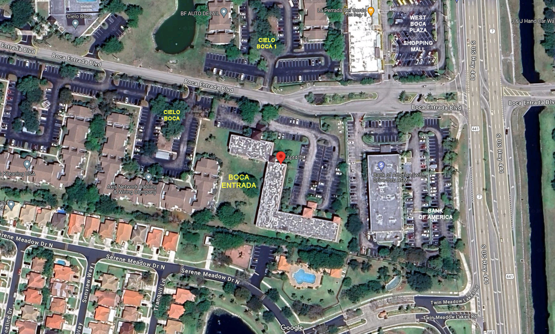 Aerial photo of Boca Entrada