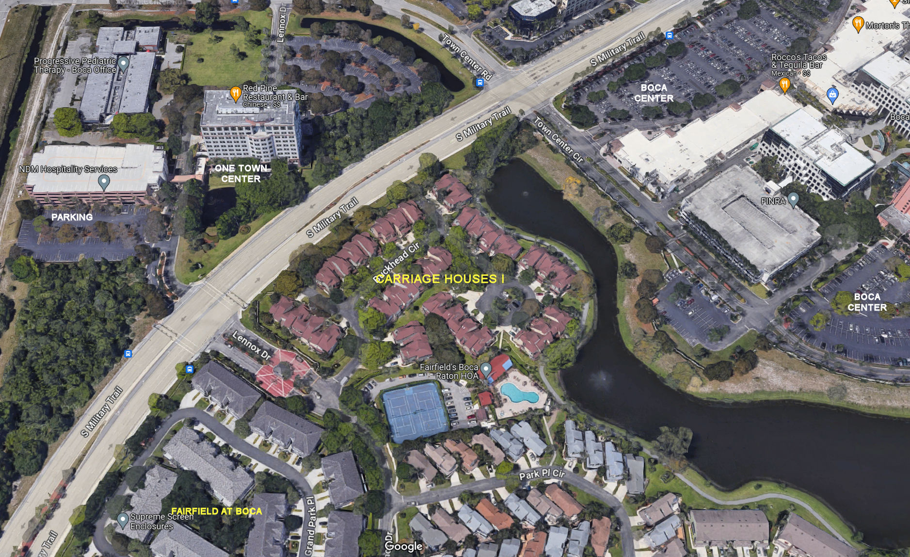 Aerial photo of Carriage Houses I