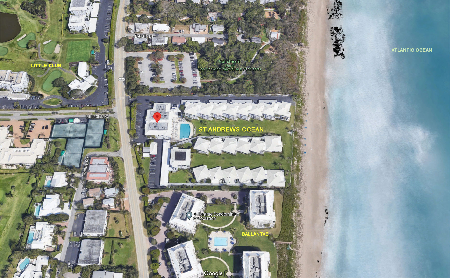 Aerial photo of St Andrews Ocean