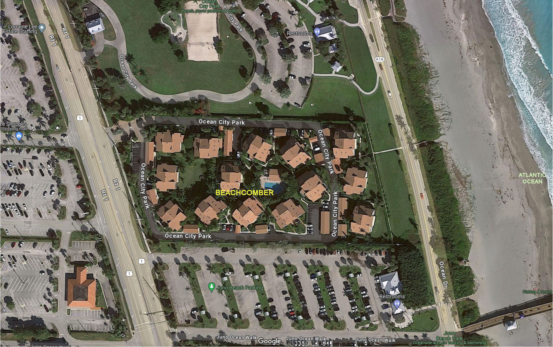 Aerial photo of Beachcomber