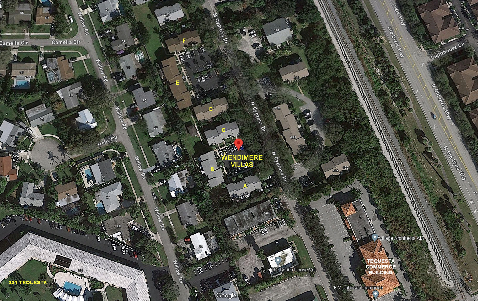 Aerial photo of Wendimere Villas