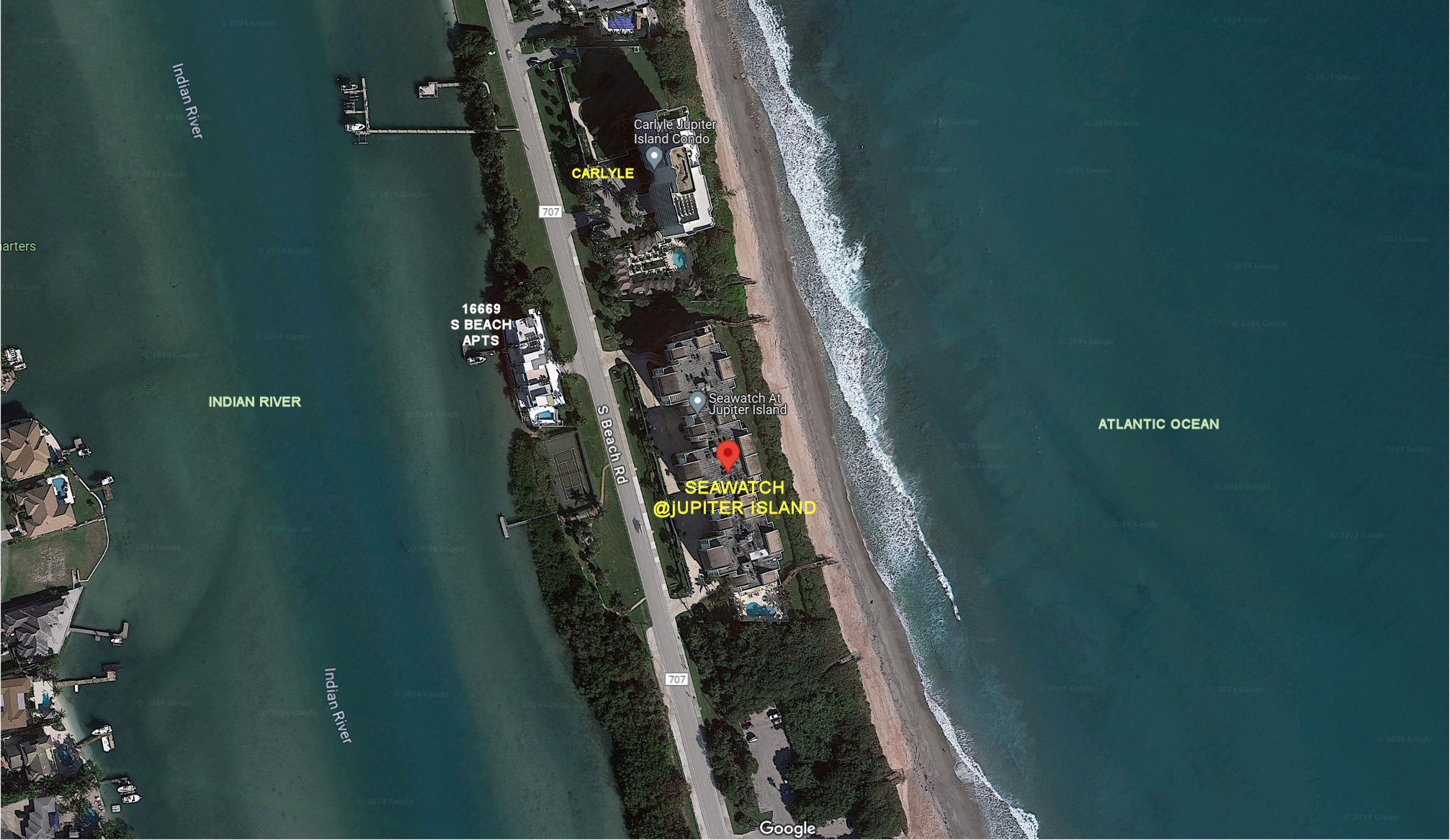 Aerial photo of Seawatch at Jupiter Island
