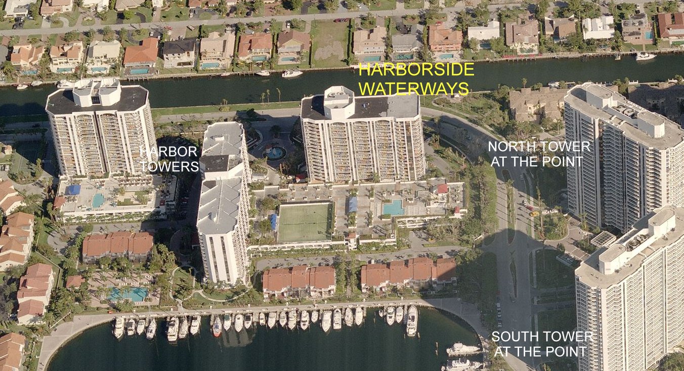 Aerial photo of Harborside Waterways