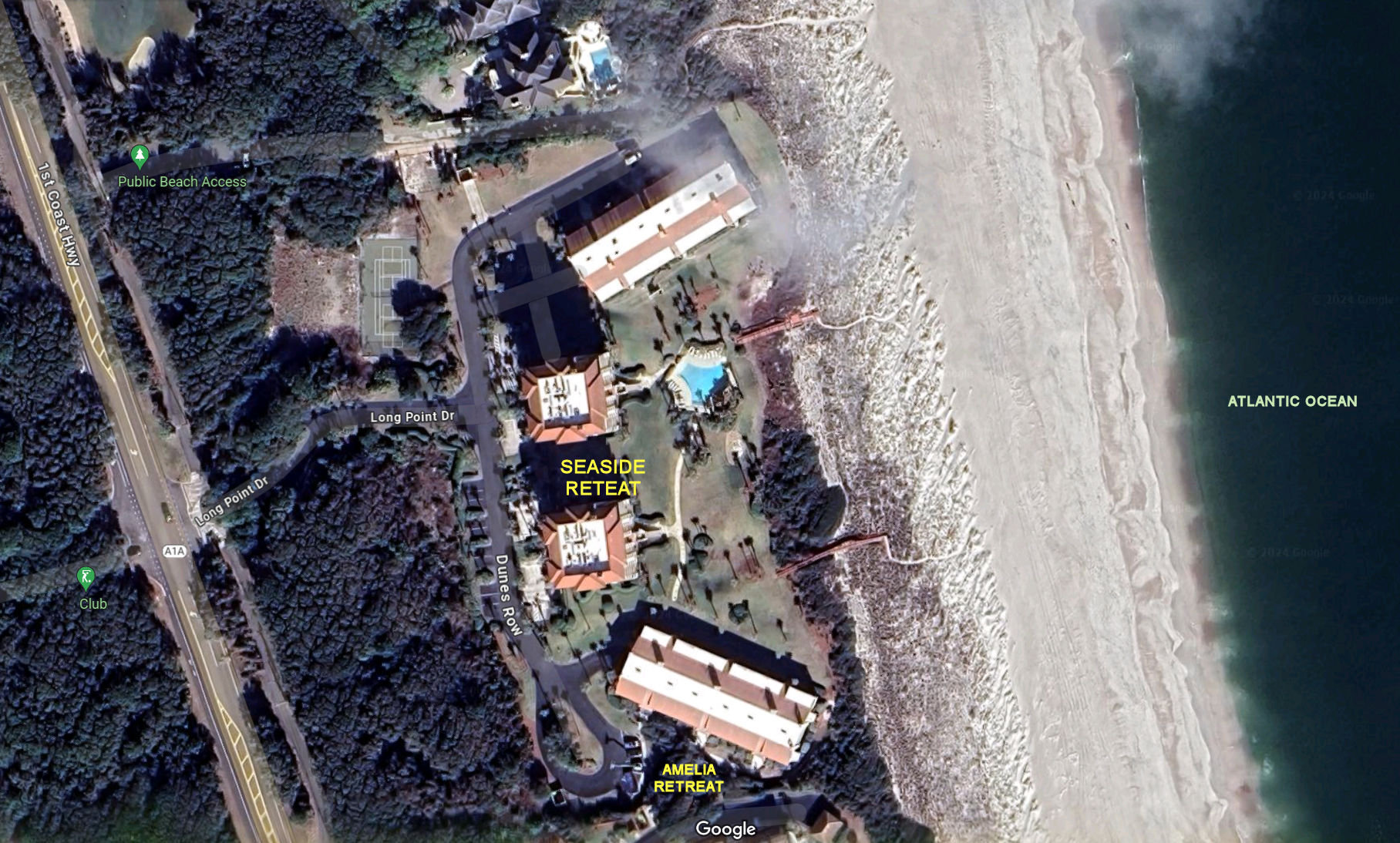 Aerial photo of Seaside Retreat